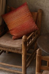 Cushion detail at Riad La Tulipe, Marrakech