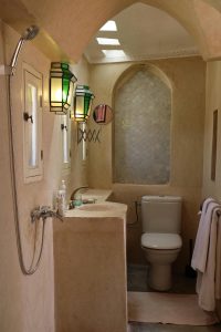Terrace bathroom at Riad La Tulipe, Marrakech