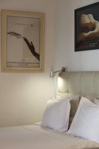 White bedroom corner at Riad La Tulipe, Marrakech