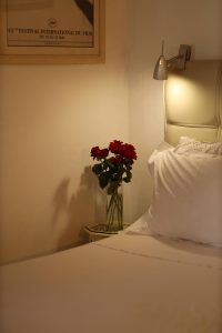 White bedroom nook at Riad La Tulipe, Marrakech